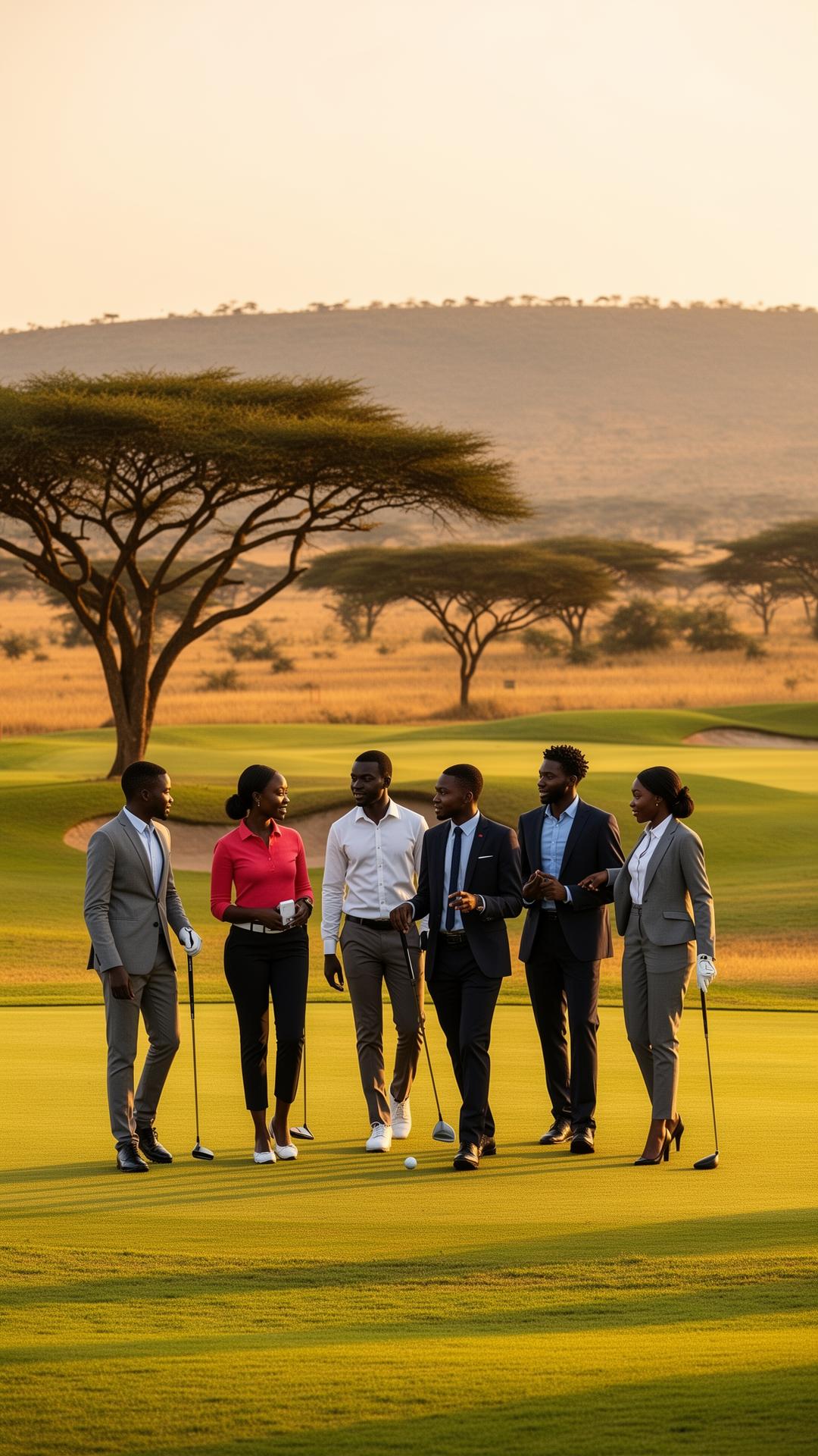 Kenyan corporate team on the fairway
